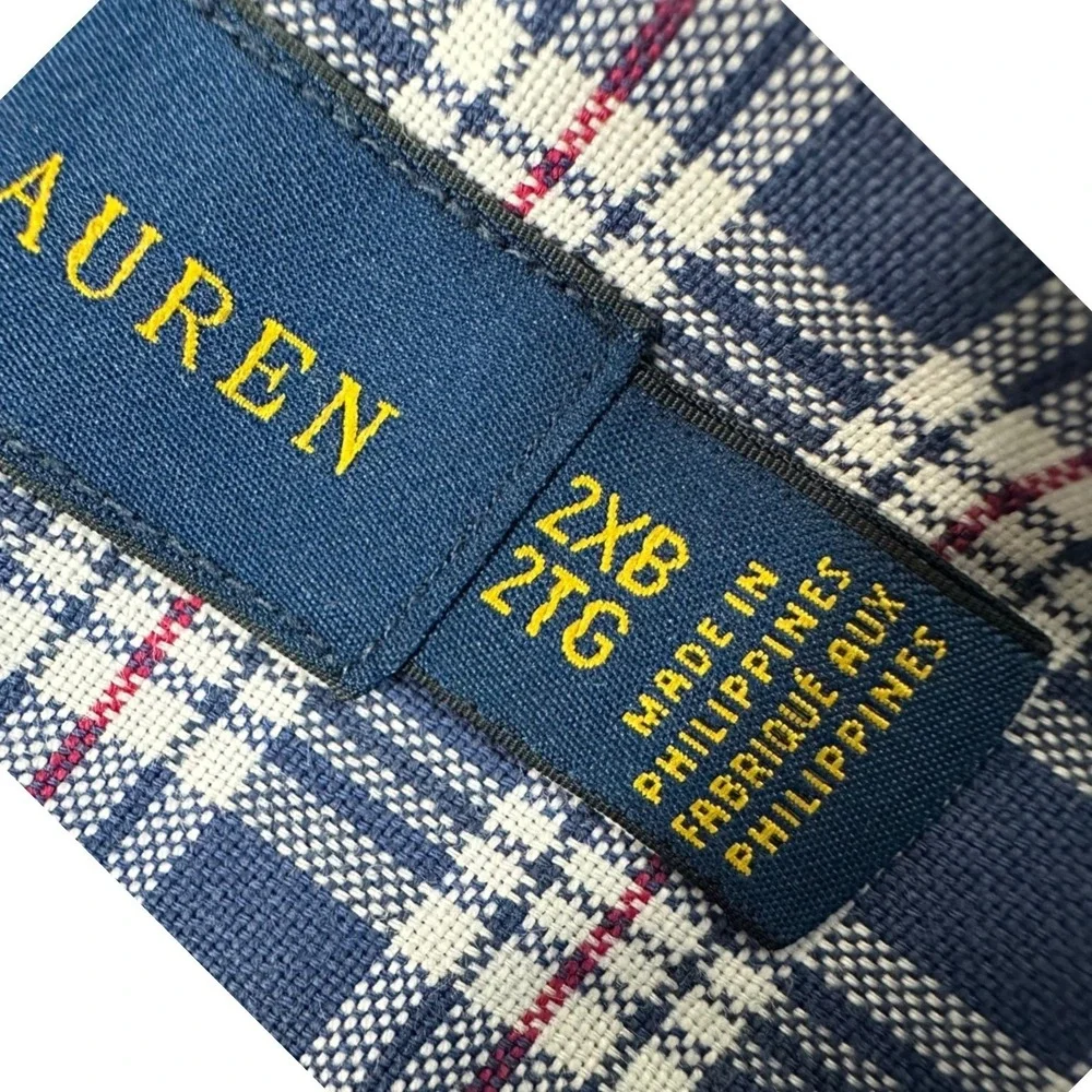 Polo Ralph Lauren Men's 2XB Big Classic Fit Long Sleeve Blue Plaid Pony L/S EUC